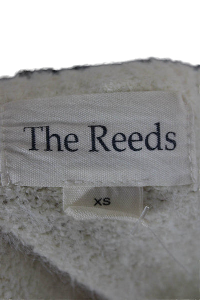 The Reeds Women Pullover Sweater Ivory Short Sleeve Round Neck Size XS