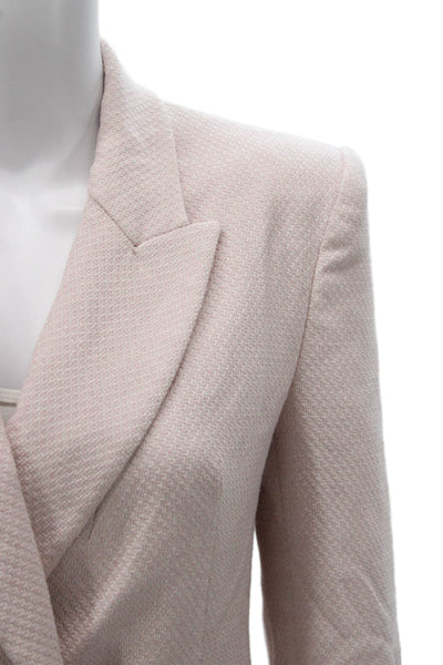 Zara Women Pink Blazer Long Sleeve Button Closure Polyester Size S