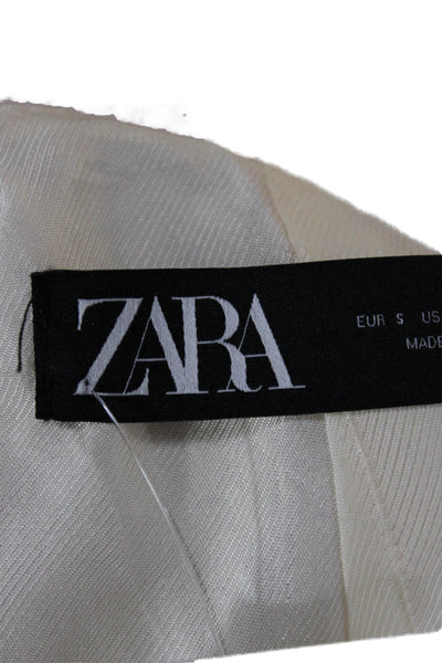 Zara Women Pink Blazer Long Sleeve Button Closure Polyester Size S
