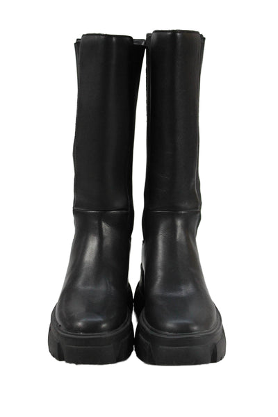 Steve Madden Womens Back Zip Block Heel Platform Knee High Boots Black Size 6