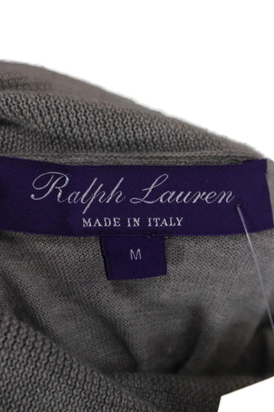 Ralph Lauren Womens Cotton Turtleneck Pullover Sweater Gray Long Sleeve Size M