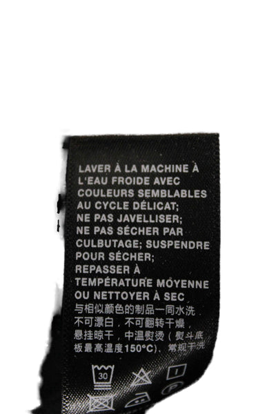 Lafayette 148 New York Womens Cropped Pants Blue Cotton Blend Button Size 14