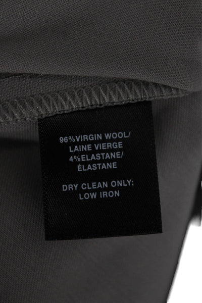 Lafayette 148 New York Womens Gray Wool Dress Pants Inseam 32 Size 14