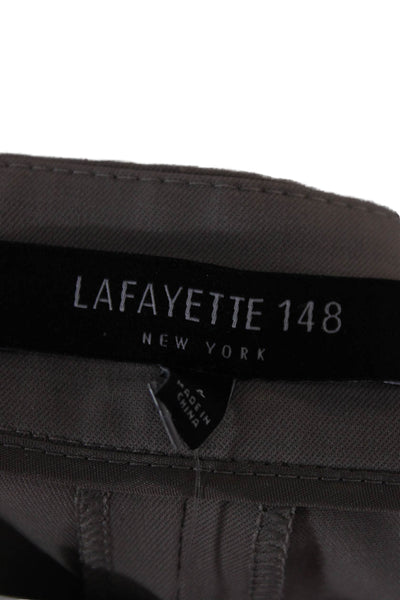 Lafayette 148 New York Womens Gray Wool Dress Pants Inseam 32 Size 14
