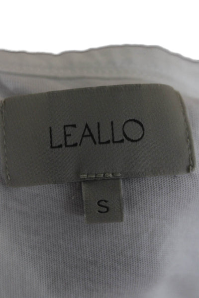 Leallo Womens Racerback Tank White Cotton Sleeveless Top Size S