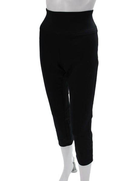 Theory Womens Cropped Black Polyamide Leggings Size L