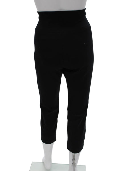 Theory Womens Cropped Black Polyamide Leggings Size L