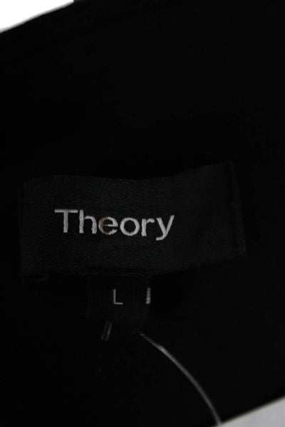 Theory Womens Cropped Black Polyamide Leggings Size L