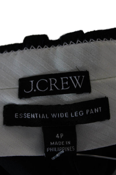 J Crew Womens Solid Blue Polyester Dress Pants Zip Size 4P
