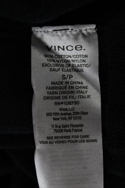 Vince Women Collared Sweater Blue Cotton Blend Long Sleeve Petite Size S