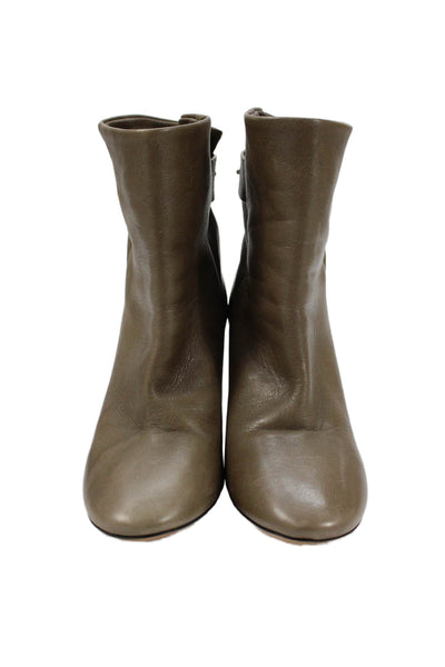 Isabel Marant Womens Leather Ankle Boots Brown Size 38 8