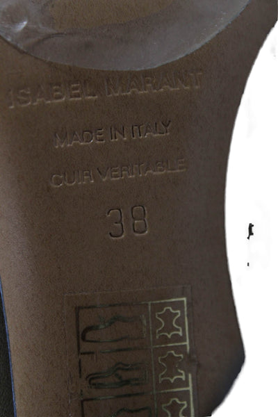 Isabel Marant Womens Leather Ankle Boots Brown Size 38 8