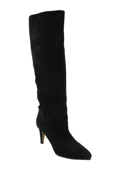 Isabel Marant Suede Pointed Toe Knee High Boots Black Size 37 7