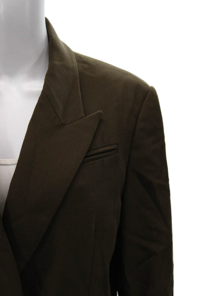 ALC Women Wool Blazer Green Long Sleeve Button Size 12