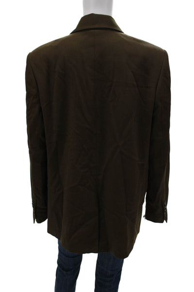 ALC Women Wool Blazer Green Long Sleeve Button Size 12