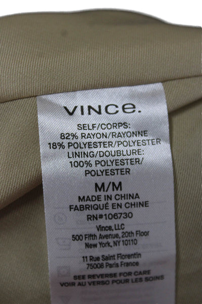 Vince Women A-Line Skirt Green Rayon Long Pull On Size M