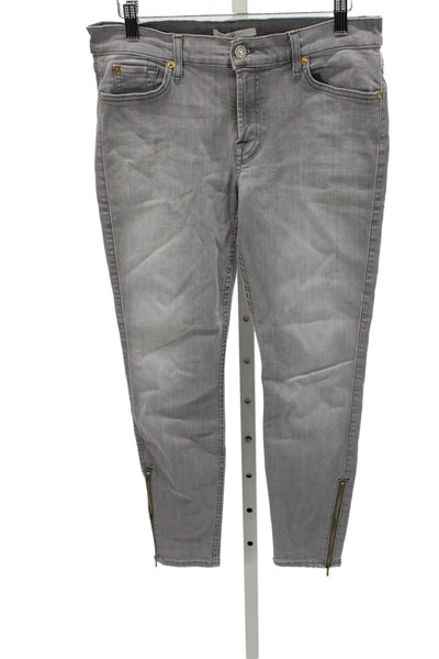 7 For All Mankind Women Skinny Gray Cotton Jeans Size 31