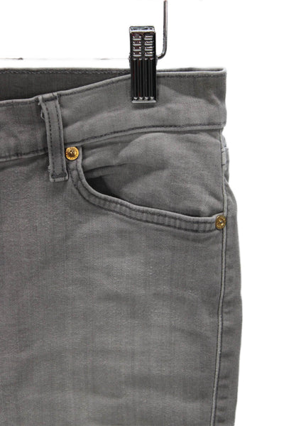 7 For All Mankind Women Skinny Gray Cotton Jeans Size 31