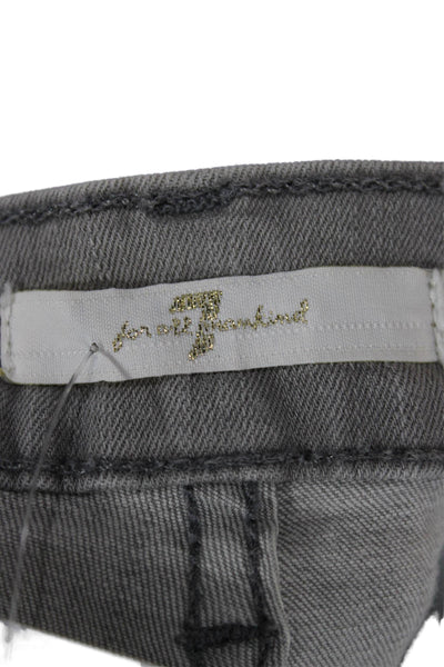 7 For All Mankind Women Skinny Gray Cotton Jeans Size 31