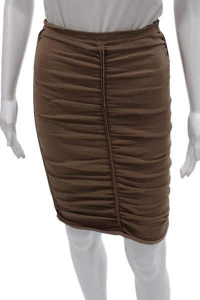 Alexander Wang Women Brown Strapless Polyamide Set Pullover Size S