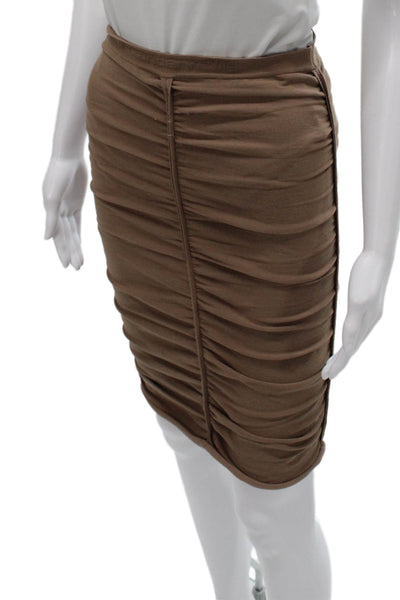 Alexander Wang Women Brown Strapless Polyamide Set Pullover Size S