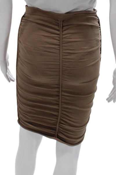 Alexander Wang Women Brown Strapless Polyamide Set Pullover Size S