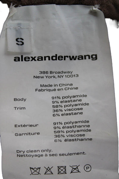 Alexander Wang Women Brown Strapless Polyamide Set Pullover Size S