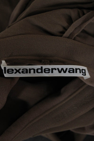 Alexander Wang Women Brown Strapless Polyamide Set Pullover Size S