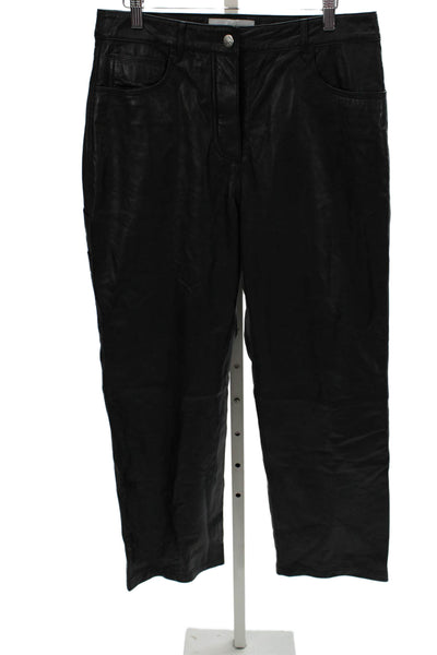Remain Womens Dress Pants Black Lamb Leather Size 6