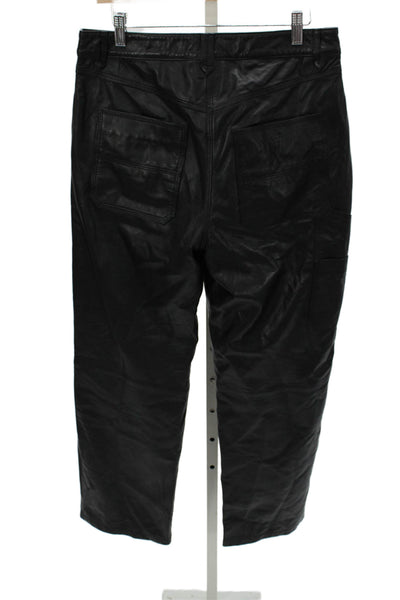 Remain Womens Dress Pants Black Lamb Leather Size 6