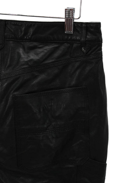 Remain Womens Dress Pants Black Lamb Leather Size 6