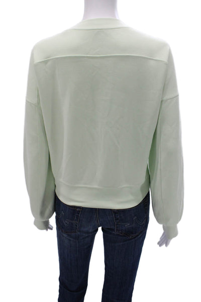 Lululemon Women Pullover Sweatshirt Green Recycled Polyester Long Sleeve Size 8