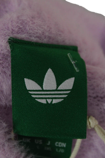 Adidas Women Pink Mock Neck Pullover Sweater Long Sleeve Polyamide Size L