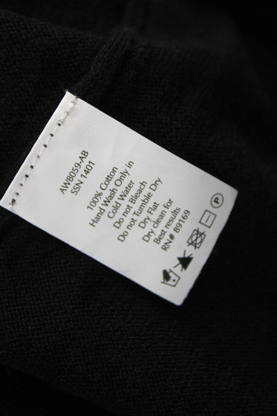 ATM Womens Tunic Tank Black Cotton Sleeveless Crew Neck Solid Summer Size S