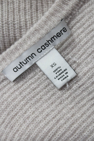 Autumn Cashmere Womens Pullover Sweater Beige Round Neck Longsleeve Size XS