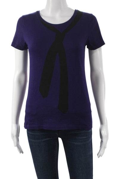 Sonia Sonia Rykiel Womens T-Shirt Purple Cotton Round Neck Short Sleeve Size S