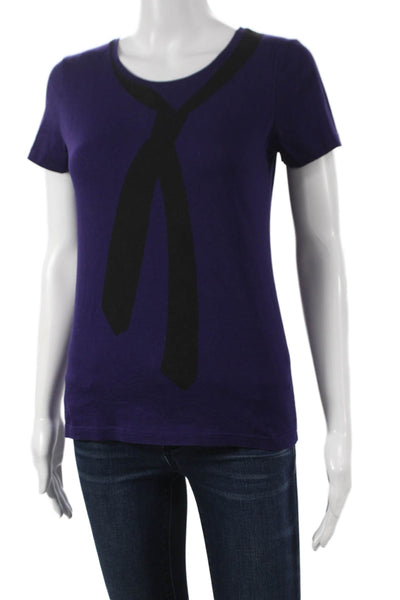 Sonia Sonia Rykiel Womens T-Shirt Purple Cotton Round Neck Short Sleeve Size S