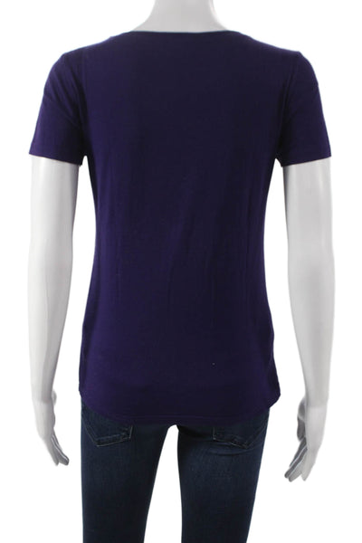 Sonia Sonia Rykiel Womens T-Shirt Purple Cotton Round Neck Short Sleeve Size S