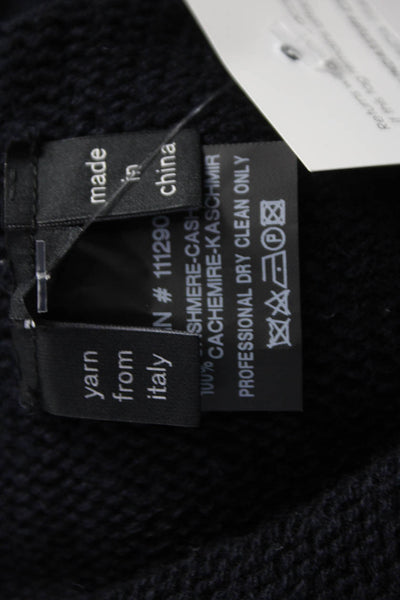 Derek Lam Women Black Cashmere V-Neck 3/4 Sleeve Pullover Sweater Size PP