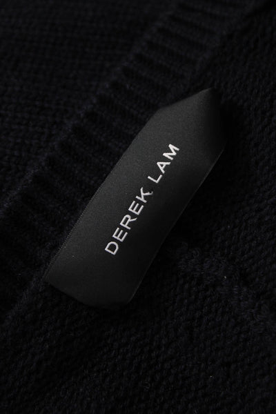 Derek Lam Women Black Cashmere V-Neck 3/4 Sleeve Pullover Sweater Size PP