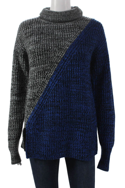 Derek Lam 10 Crosby Women Merino Wool Turtleneck Pullover Gray Size S