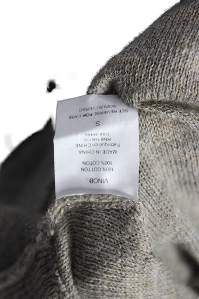 Vince Women Pullover Sweater Boat Neck Gray Cotton Long Sleeve Size S