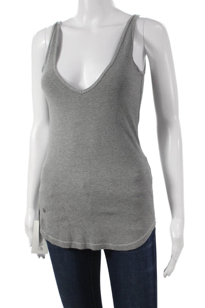 Lululemon Womens Basic Modal V Neck Sleeveless Tank Gray Size 4