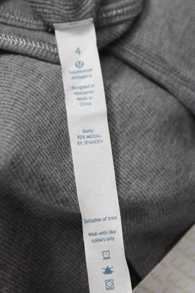 Lululemon Womens Basic Modal V Neck Sleeveless Tank Gray Size 4