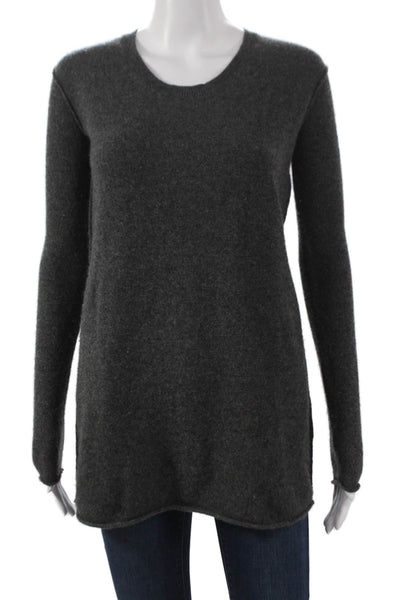 Otte New York Womens Cashmere Tunic Gray Crewneck Long Sleeve Solid Fall Size S