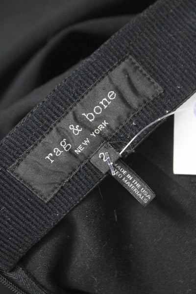 Rag & Bone Women Ankle Leggings Black Cotton Solid Inseam 27 Size 2