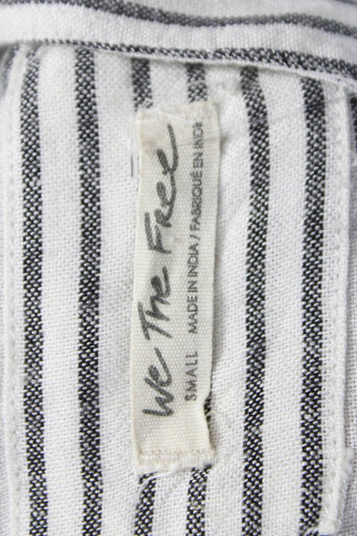 We The Free Womens Tunic Blouse Striped Collared Long Sleeve Multicolor Size S