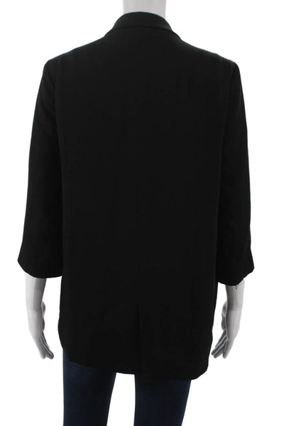 Zara Women Blazer Black 3/4 Sleeve Acetate Size XS