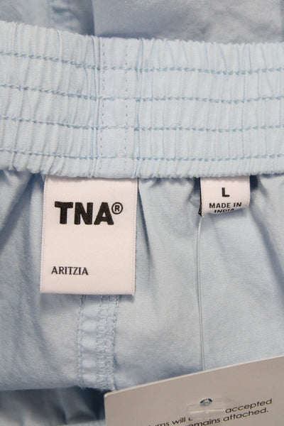 TNA Unisex Boxer Shorts Blue Cotton Size L