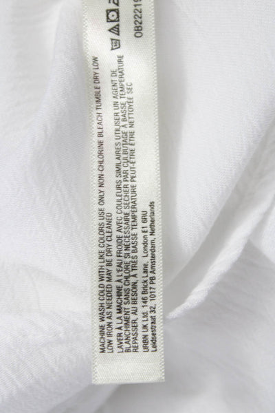 Free-est Women Hot Pants White Viscose Drawstring Size L